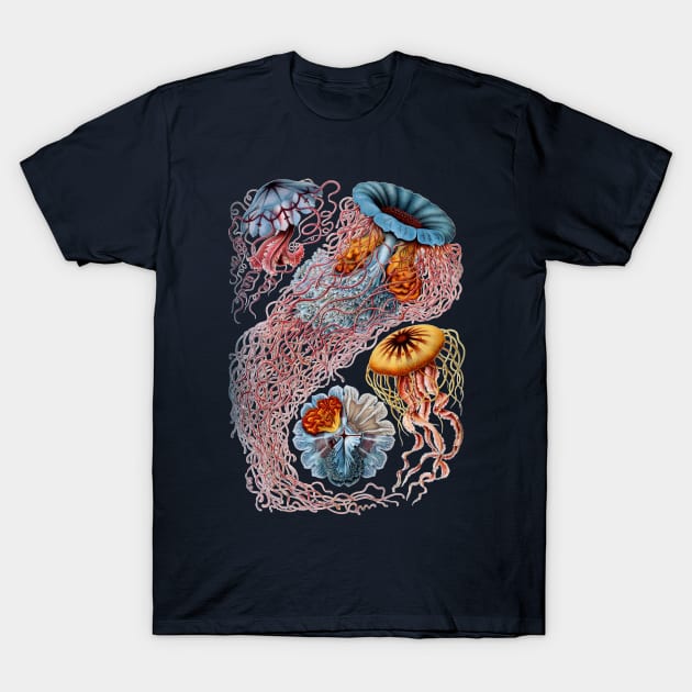 Jellyfish by Ernst Haeckel T-Shirt by MasterpieceCafe